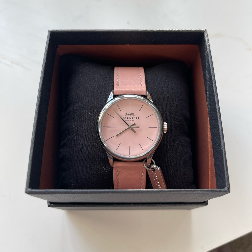 Coach Pink Leather Watch